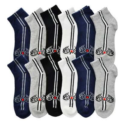 Assorted Plain Unisex Low Cut Trainer Socks (6 Dozen), #2305
