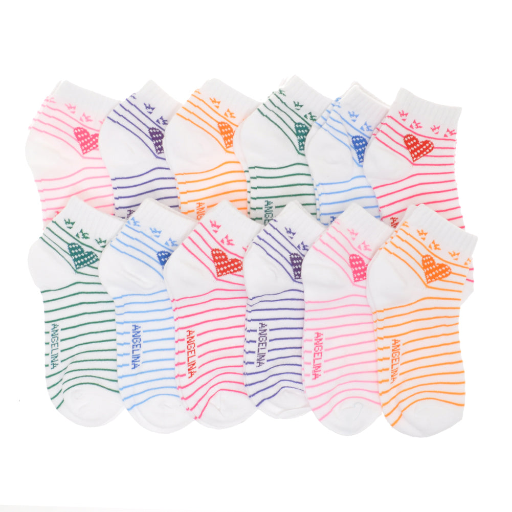 Assorted Prints Unisex Low Cut Trainer Socks (12-Pairs)