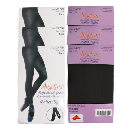 Angelina Juniors Professional-Grade Convertible Ballet Tights (3 Dozen), #247JR
