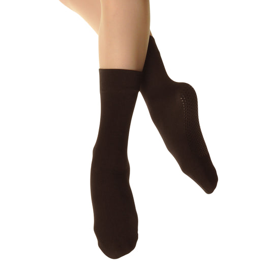 Angelina Womens Non-Skid Ankle Socks with Brushed Fleece Interior (6 Dozen), #2541