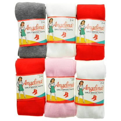 Angelina Girls Winter Tights with Heel (6-Pack), #0011