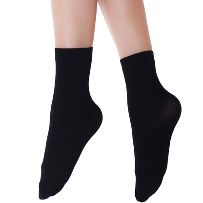 Angelina Nylon Rib Knit Trouser Tube Socks (12-Pairs), #323