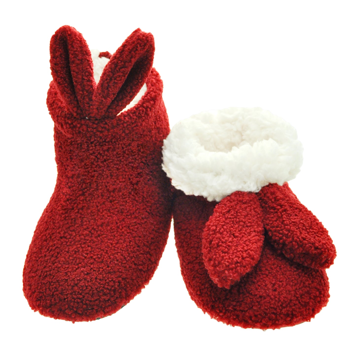 Angelina Sherpa-Lined Rabbit Indoor Boots with Non-Slip Bottom (6-Pack), #WF1189