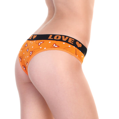 Angelina Cotton Brazilian Cut Bikini Panties with Butterfly Print (12-Pack), #G6438