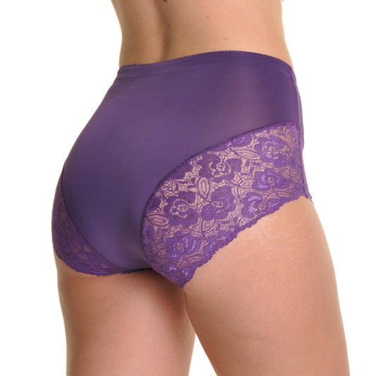 Angelina High Waist Light Control Briefs with Lace Accent Detail (6-Pack), #G911