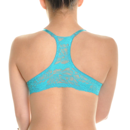 Angelina Lace Racerback Front-Closing Demi-Cup Padded Bras (6-Pack)