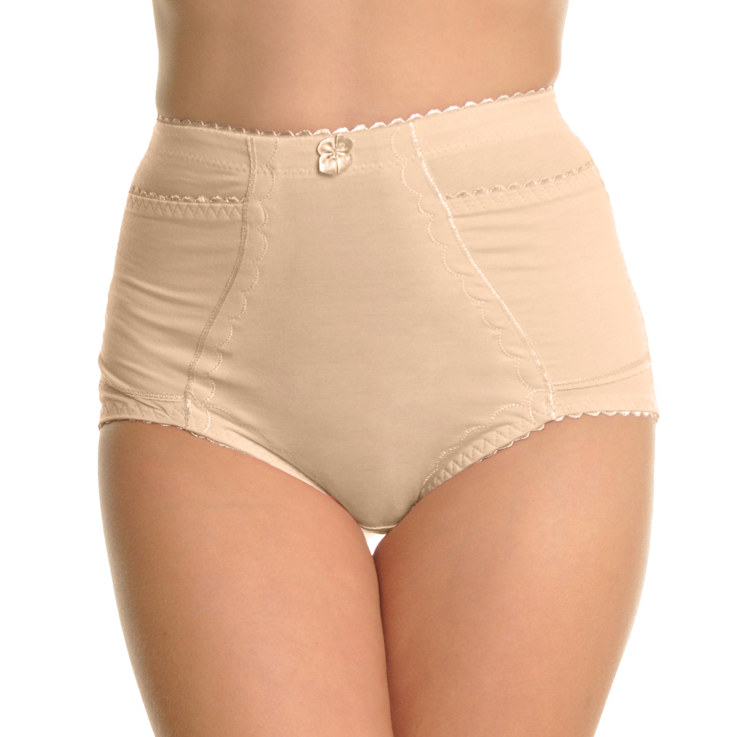 Angelina Cotton High-Waisted Double Pocket Girdles (12-Pack), #G901