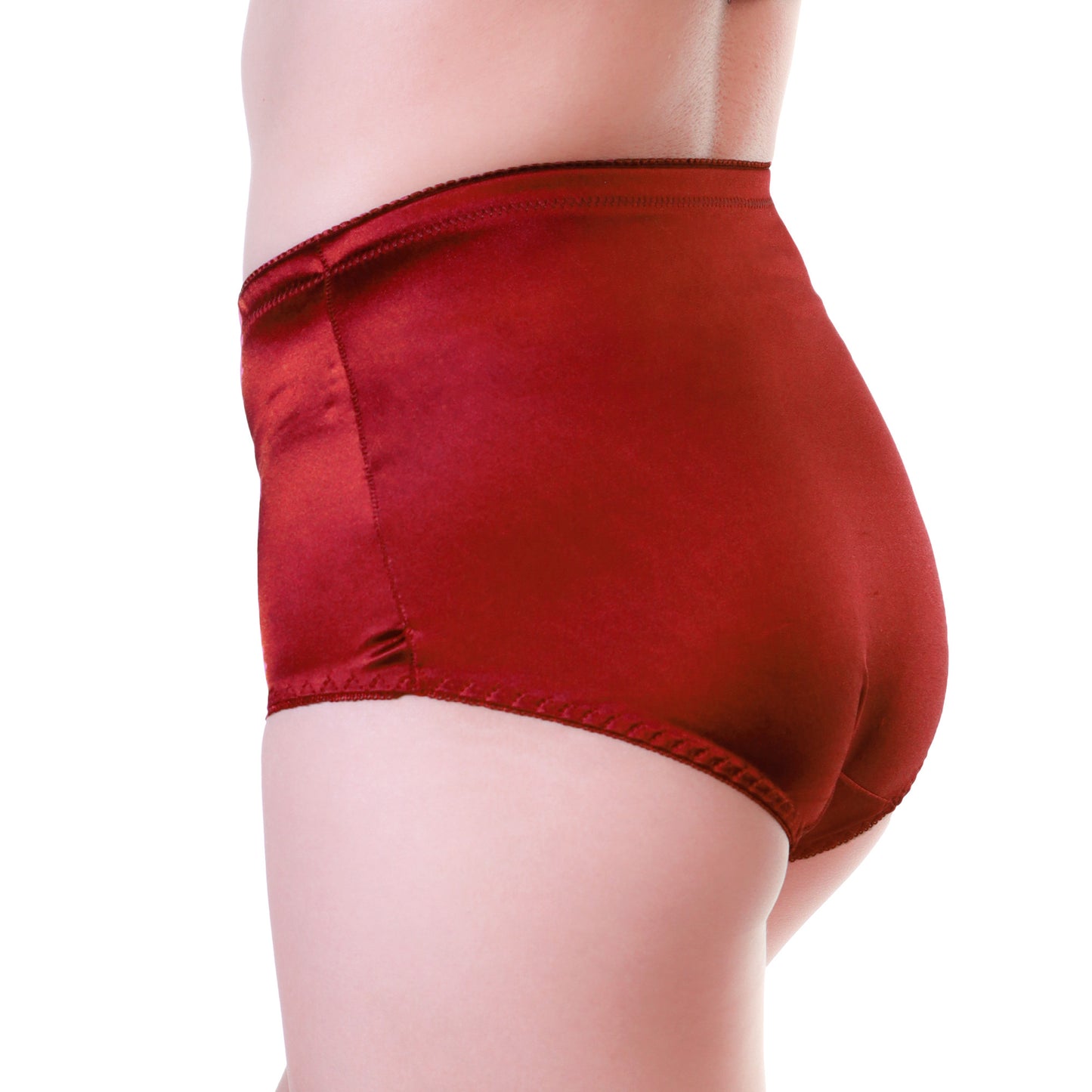 Angelina Classic High-Waist Satin Briefs with Pocket (12-Pack), #4920