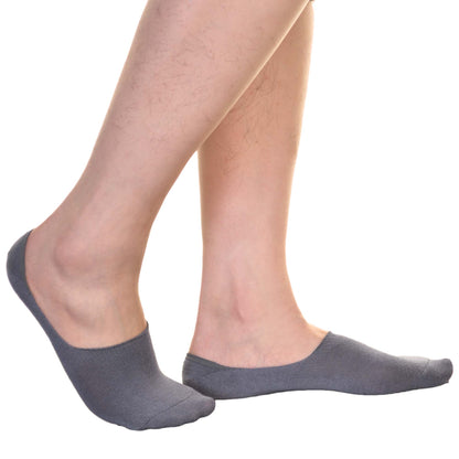 Angelina Unisex Cotton Blend Liner Sock with Non-Slip Heel Grip (12-Pairs), #SK10