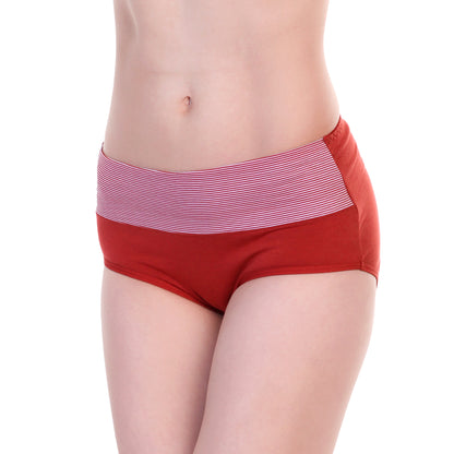 Angelina Cotton High Waist Panties with Stripe Print Accent (12-Pack), #G6617