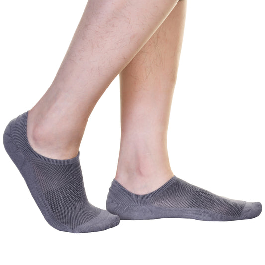 Angelina Unisex Cotton Comfort No-Show Socks With Silicone Heel Grip (12-Pairs), #XTSOCK