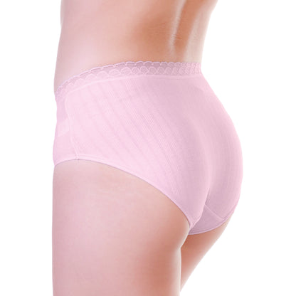 Angelina Mid-Rise Cotton Panties with Scalloped Waistband (12-Pack), #G6820