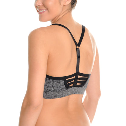 Angelina Seamless Sports Bras with Adjustable Y Strap Back (3-Pack), #SE851