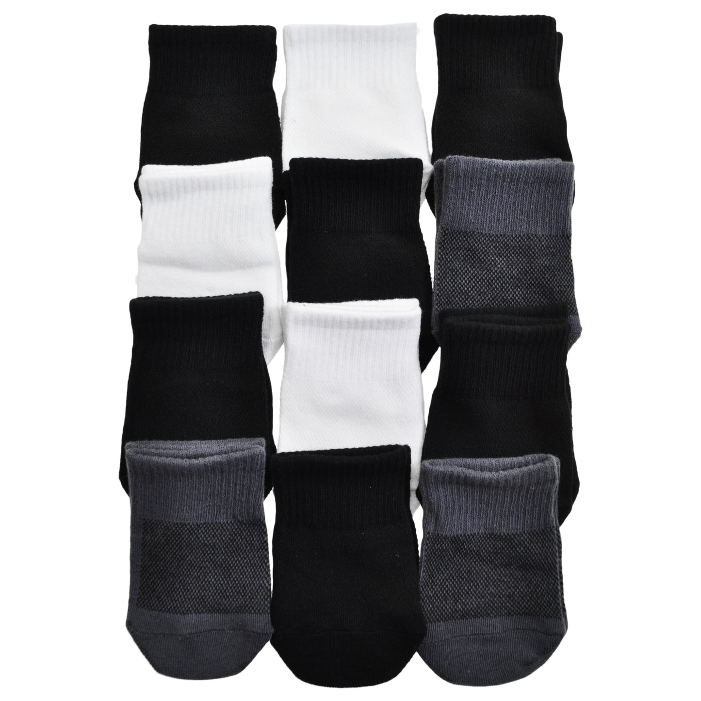 Angelina Unisex Cotton Half Socks (12-Pairs), #2553