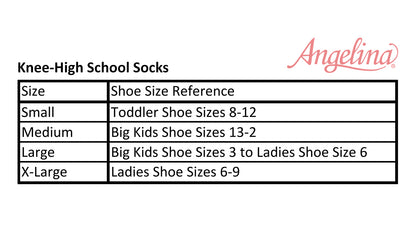 Angelina Classic Uniform Knee-High School Socks (12-Pairs), #3102