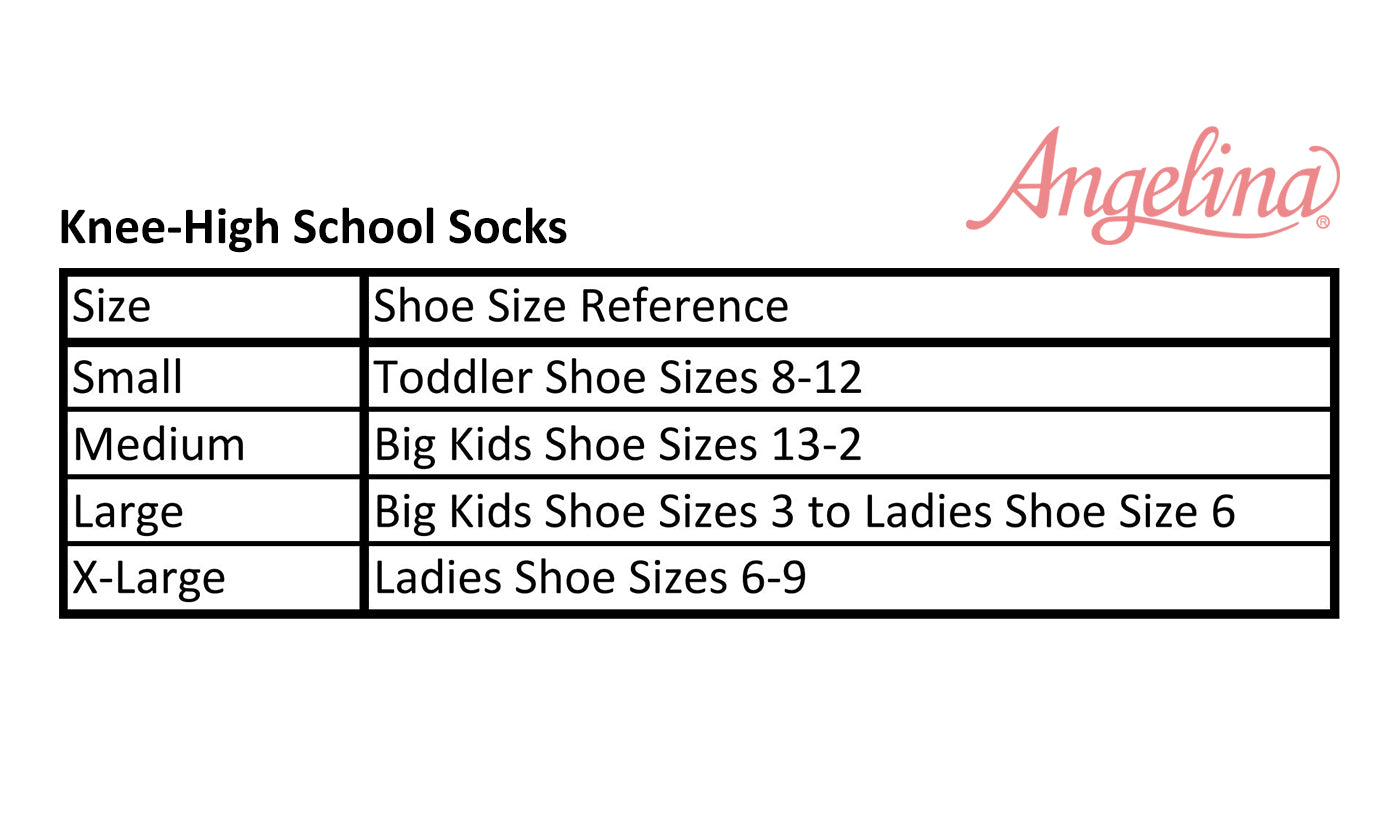 Angelina Classic Uniform Knee-High School Socks (12-Pairs), #3102