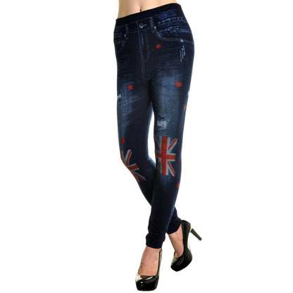 Angelina Lady's Patterned Jeggings (6-Pack), #006