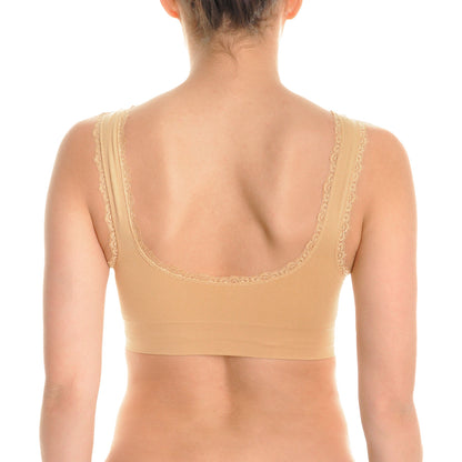 Angelina Wire-Free Seamless Bras with Lace Reinforced Lift (6-Pack), #SE849