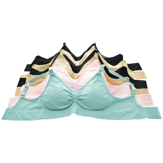 Angelina Seamless Nursing Bras with Ruched Cups (6-Pack), #SE877