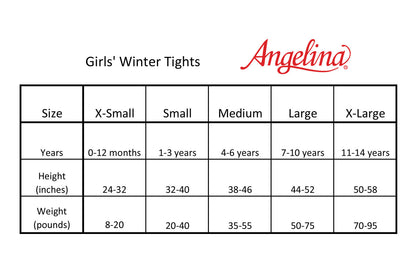 Angelina Girls Winter Tights (6-Pack), #001