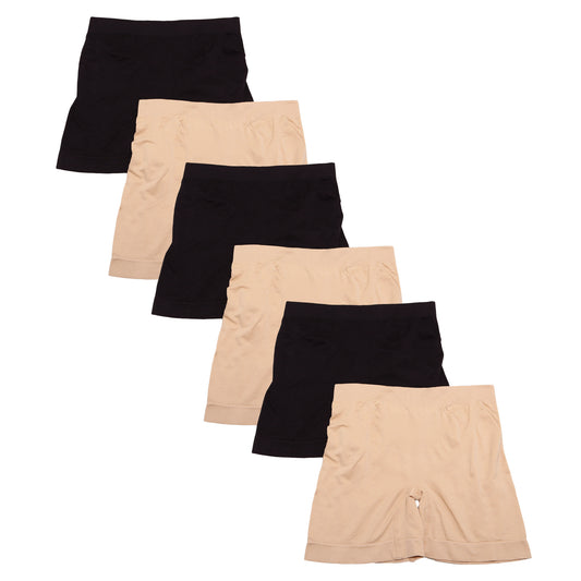 Angelina Women's Seamless Safety Boyshort Panties (6-Pack), #SE968P