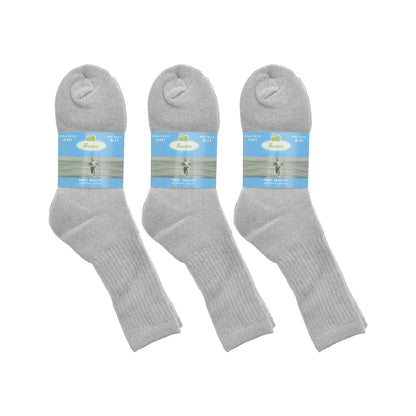 Swan Unisex Gray Sport Sock (12-Pairs), #H931