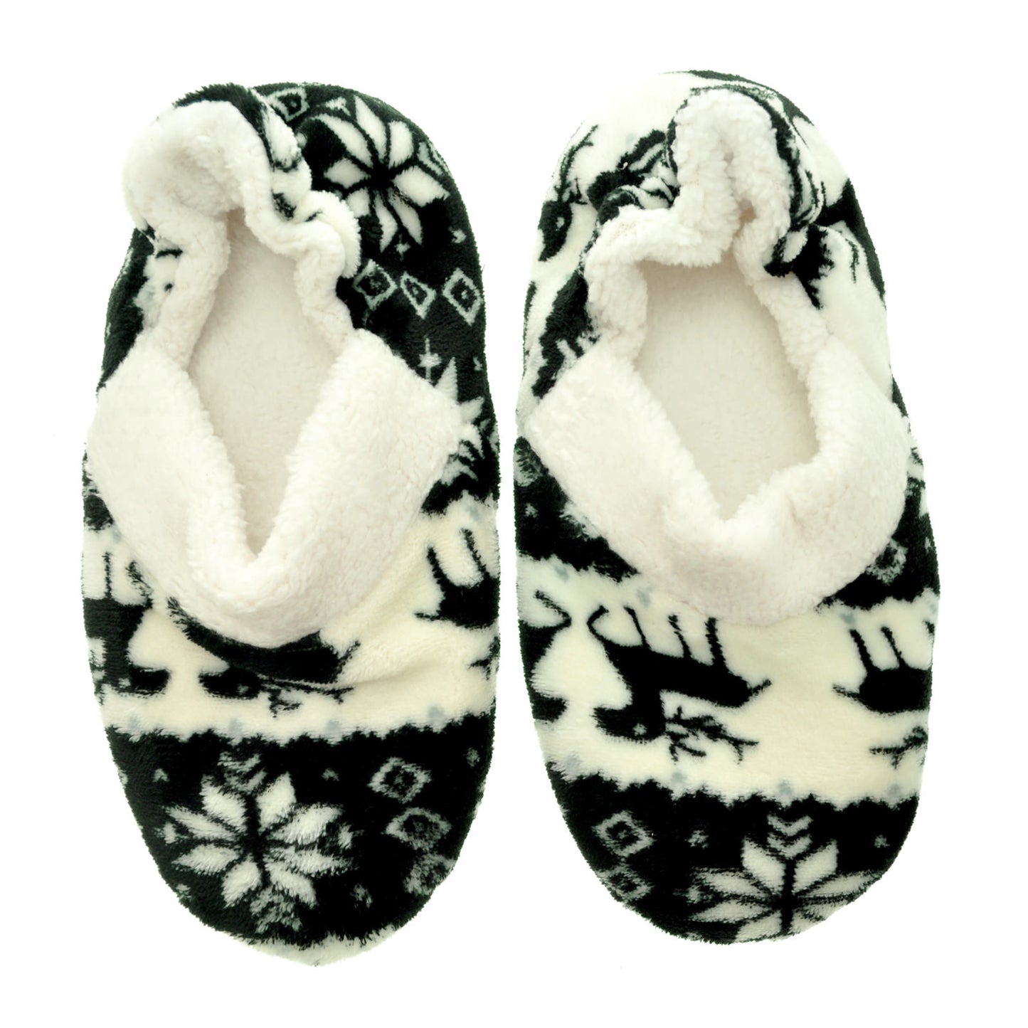 Angelina Snuggly Slip-Resistant Christmas Deer Slipper Socks (12-Pack), #WF1134