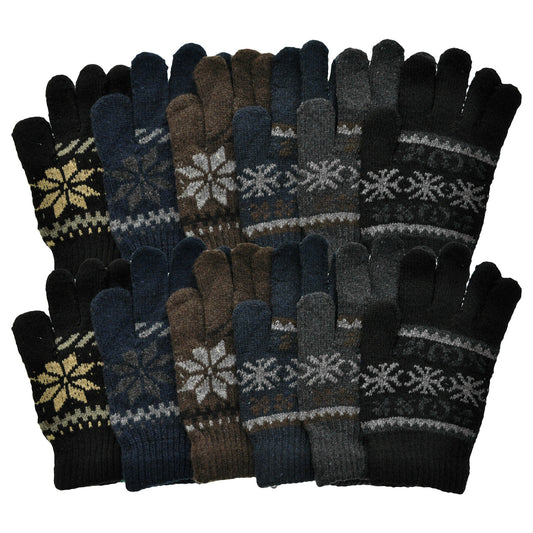 Swan Men's Knit Gloves (12-Pairs), #WG1169