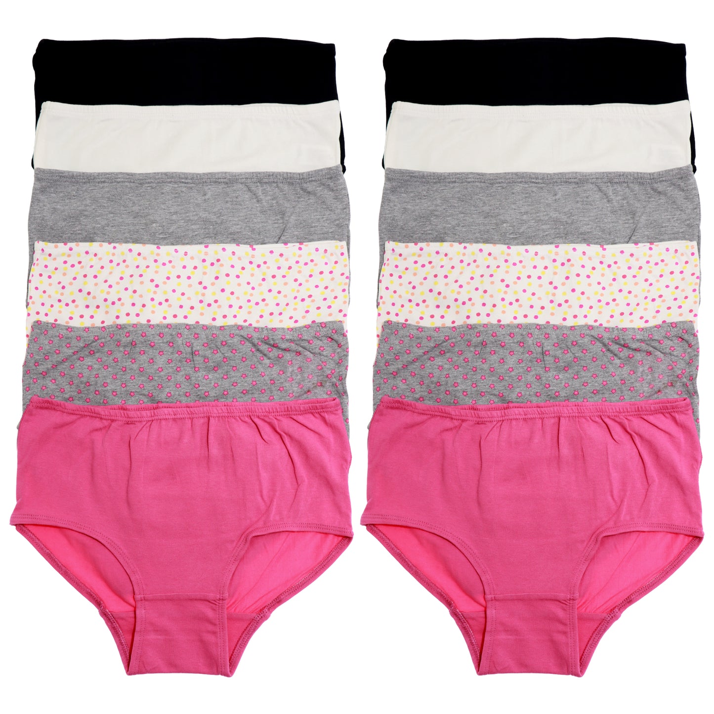 Angelina Cotton Mid-Rise Panties in Assorted Prints (12-Pack), #G6733