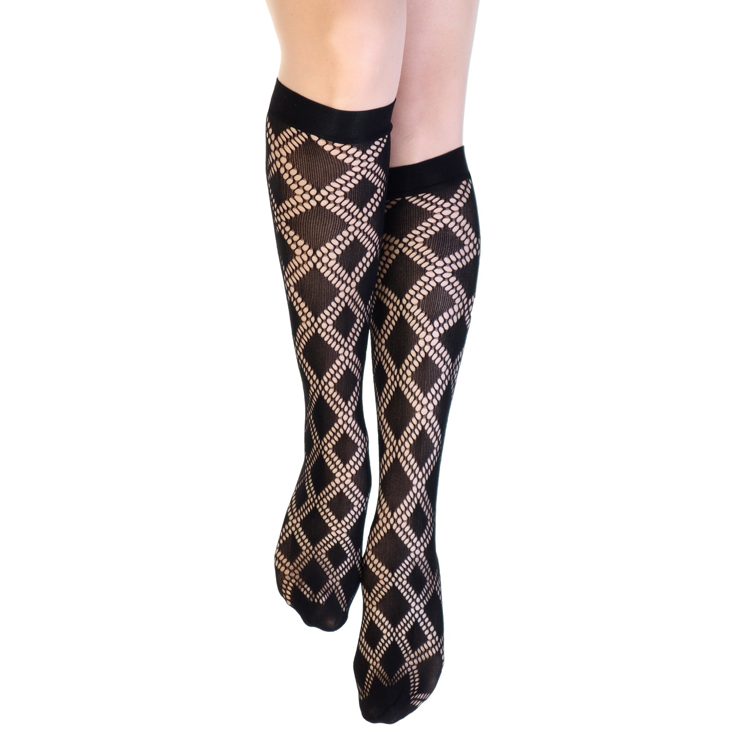 Angelina Knee-High Fishnet (6-Pack), #9024