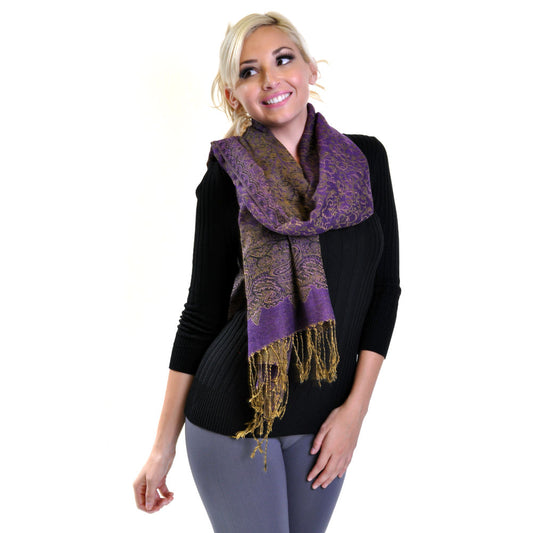 Angelina Patterned Shawl Scarfs (12-Pack), #WN1027