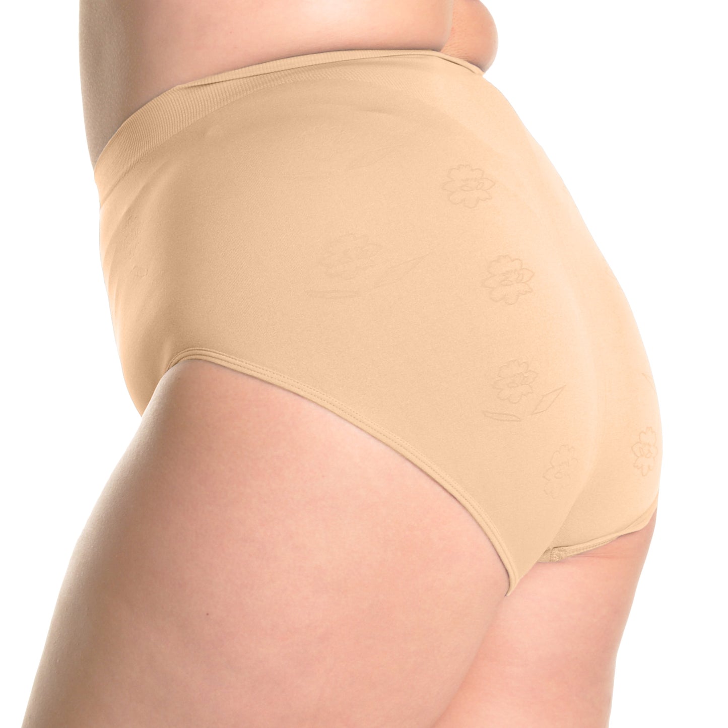 Angelina Seamless Plus Size High-Waist Brief Panties (12-Pack), #G075X