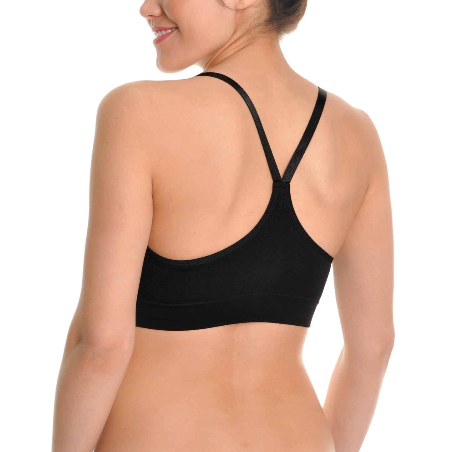 Angelina Seamless Racerback Sports Bra with Adjustable Straps (3-Pack), #SE863