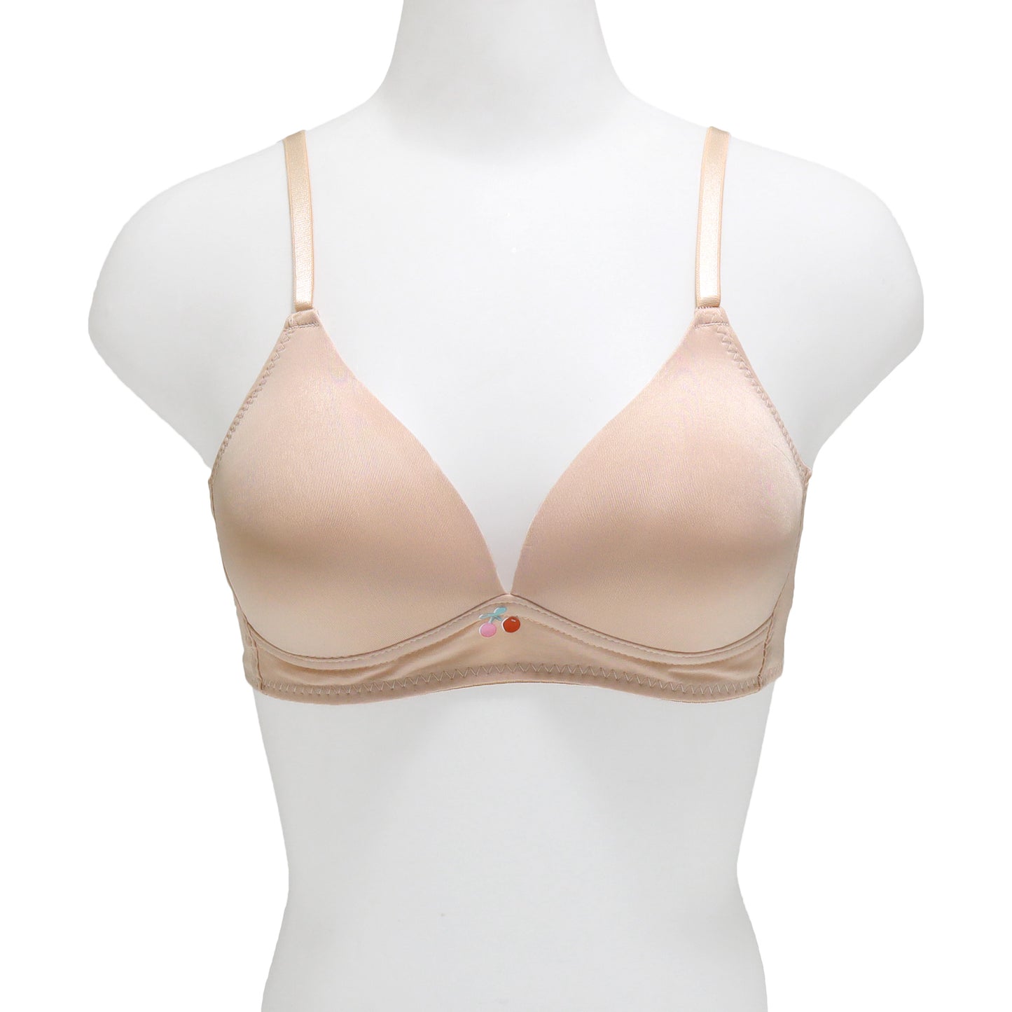 Angelina Wire-free Lightly Padded A-Cup Bras with Cherry Print Detail (6-Pack), #B361A