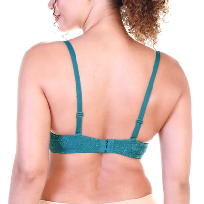 Angelina Wired Bras with Embroidered Diamond Design (6-Pack), #B376