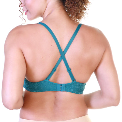 Angelina Wired Bras with Embroidered Diamond Design (6-Pack), #B376