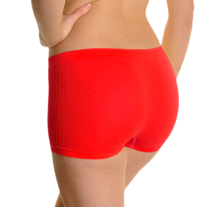 Angelina Seamless Tagless Multi-Colored Boxer Panties (12-Pack), #B6097P1