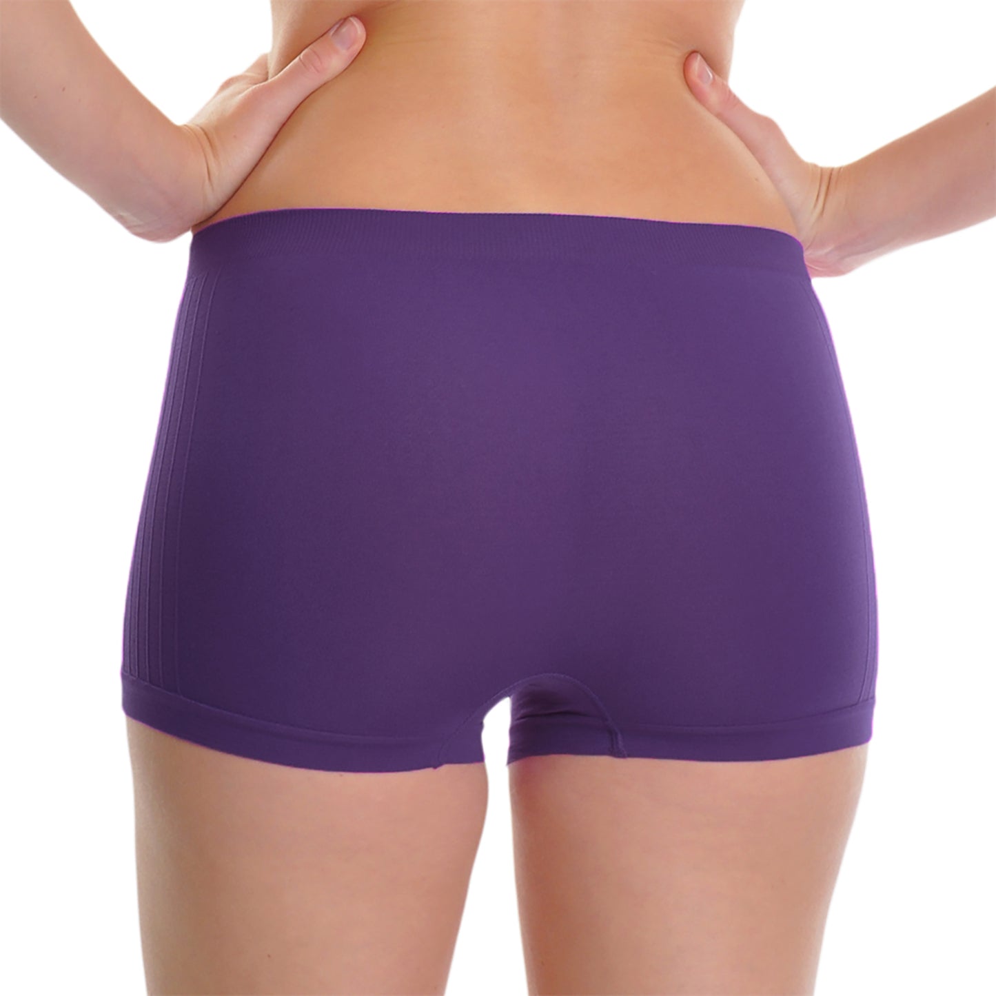 Angelina Seamless Tagless Multi-Colored Boxer Panties (12-Pack), #B6097P1