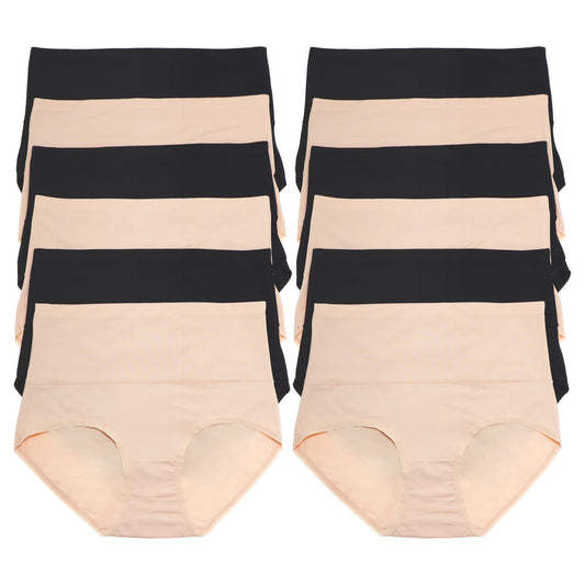 Angelina Microfiber High Waist Light Control Briefs (6 Dozen), #G3072