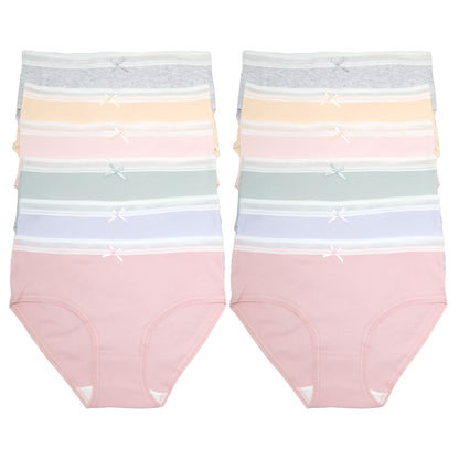 Cotton Hiphugger Panties with Elastic Waistband (12-Pack)