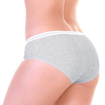 Cotton Hiphugger Panties with Elastic Waistband (12-Pack)