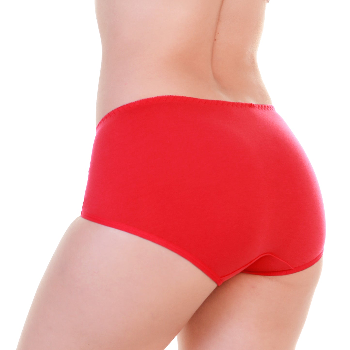 Angelina Cotton Mid-Rise Brief Panties with Flower Lace (12-Pack), #G6850