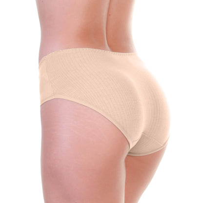 Angelina Cotton Hiphugger Panties with Ribbed Design (12-Pack), #G6865