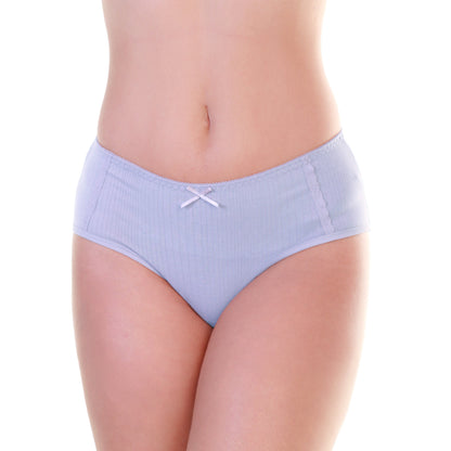 Angelina Cotton Hiphugger Panties with Ribbed Design (12-Pack), #G6865