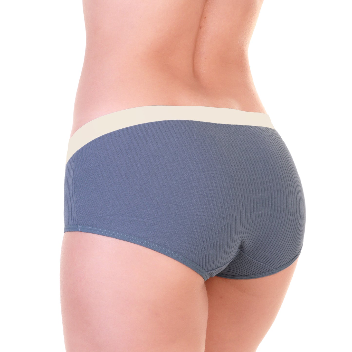 Cotton Ribbed Hiphuggers with Laser Cut Waistband (12-Pack), #G6870