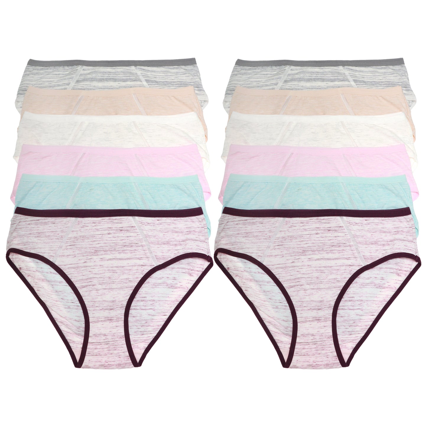 Angelina Cotton Marled Bikini Panties (6 Dozen), #G6917