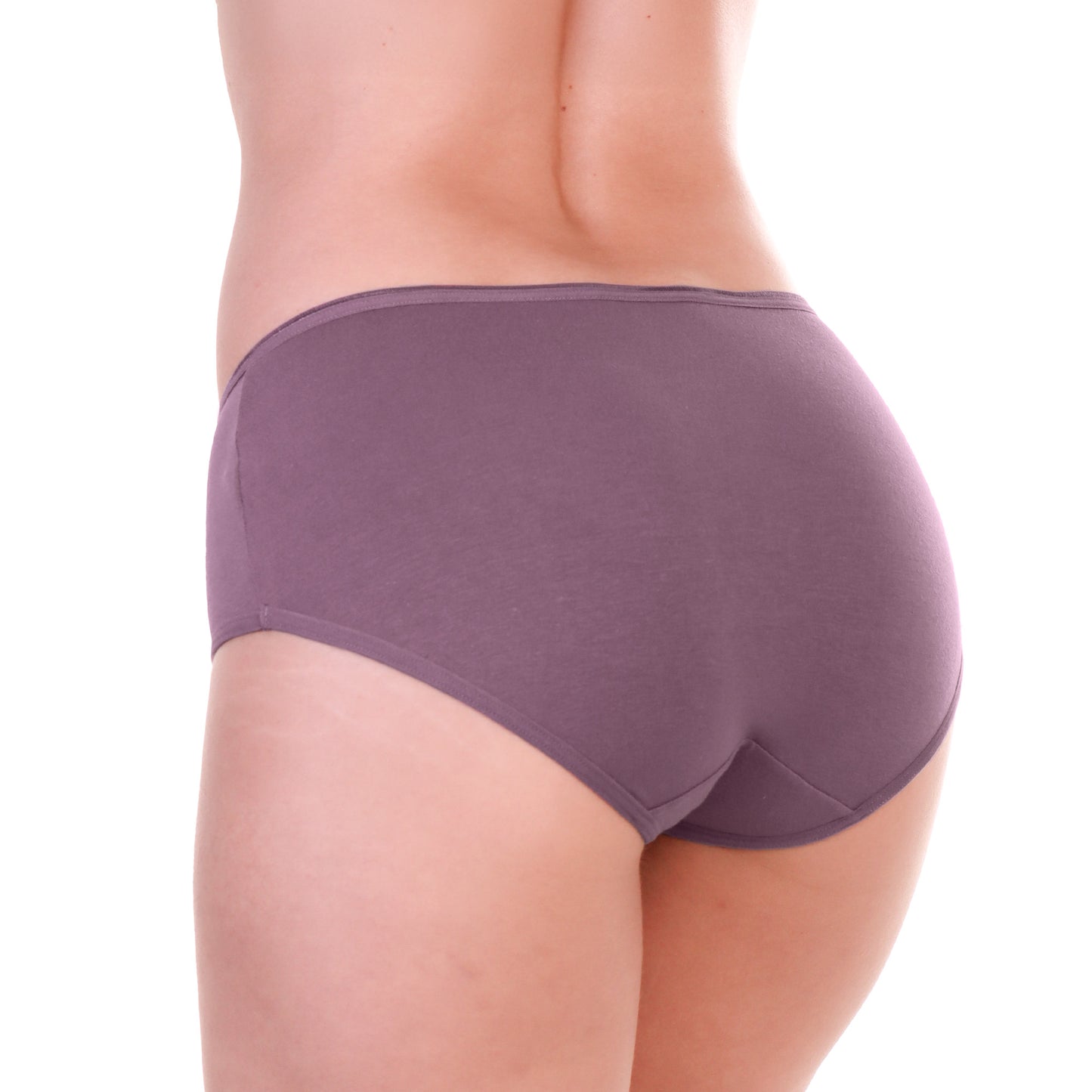 Angelina Mid Rise Cotton Panties with Rhinestone Heart Hip Detail (12-Pack), #G6927