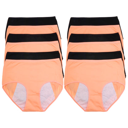 Mid Rise Cotton Brief Leakproof Panties (12-Pack), #G6953