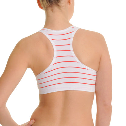 Angelina Wired Racerback Sportsbra With Striped Print Design (6 Dozen), #SE826