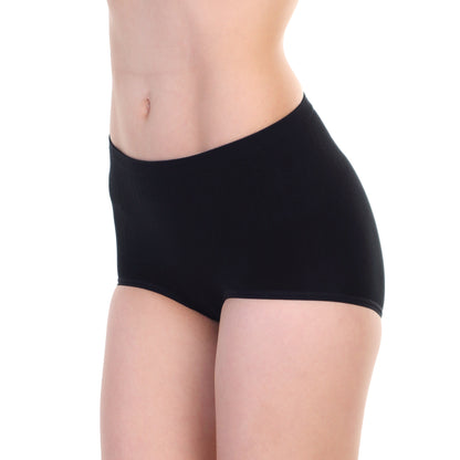 Angelina Seamless Cotton High-Waist Light-Control Brief Panties (6 Dozen), #SE909